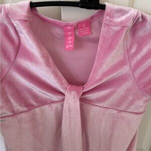 Hype Pink Velvet Tie-Front Top